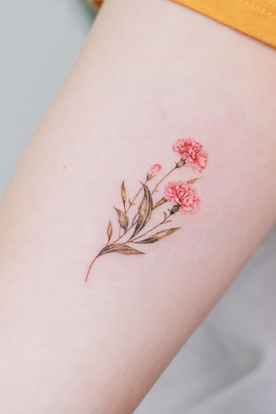 25 Diseños de Tatuajes de Clavel que Necesitas Ver Tattoo Arte