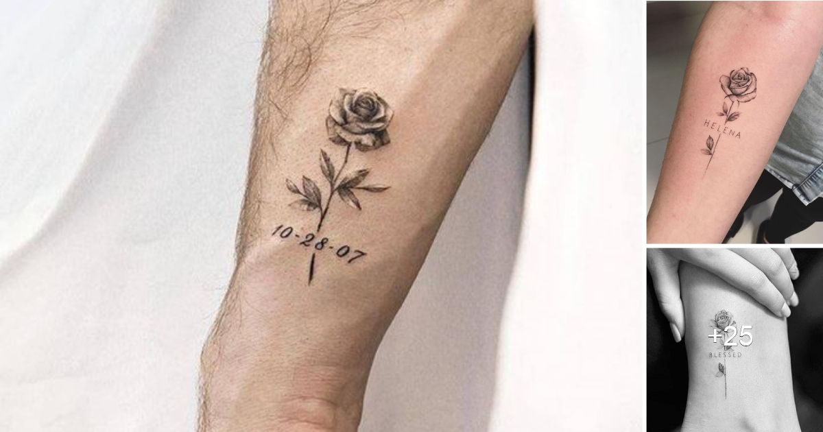 En este momento estás viendo 30 Ideas Encantadoras de Tatuajes de Rosas con Fechas o Nombres