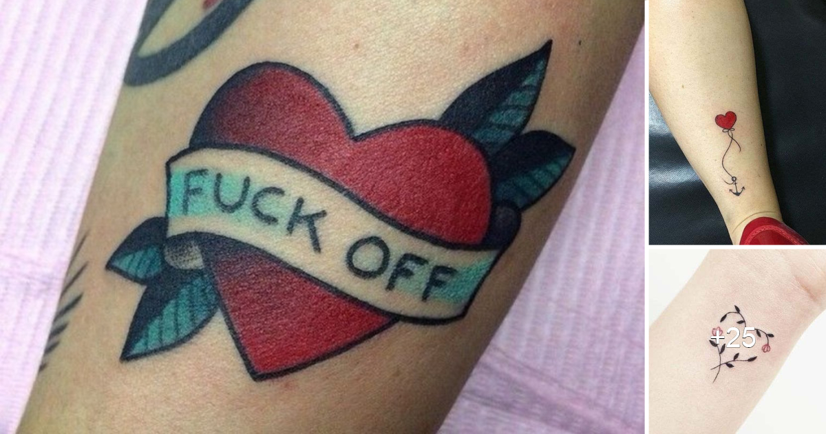 En este momento estás viendo 35 Ideas geniales de Tatuajes de Corazones y significados