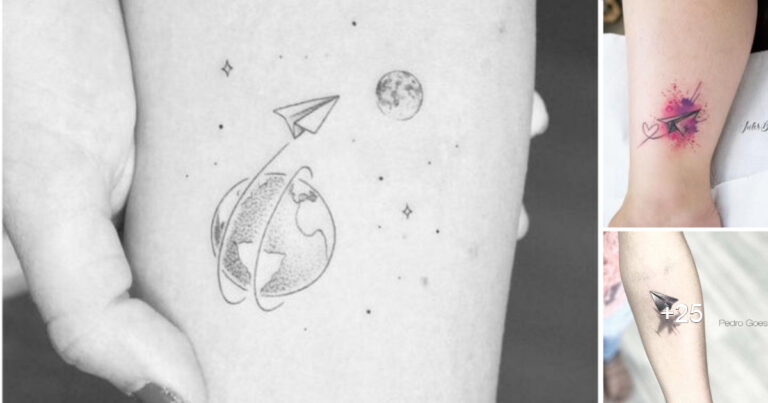 Lee más sobre el artículo Tatuajes de Aviones de Papel para Amantes de los Viajes