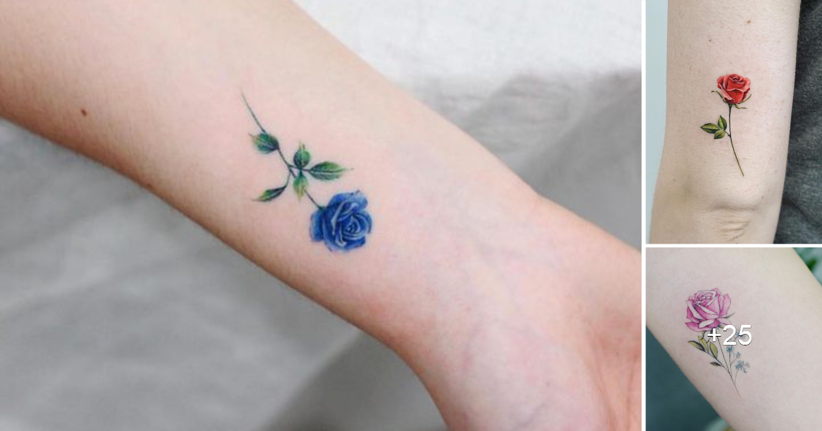 En este momento estás viendo 25 Encantadoras Ideas de Tatuajes de Rosas Pequeñas