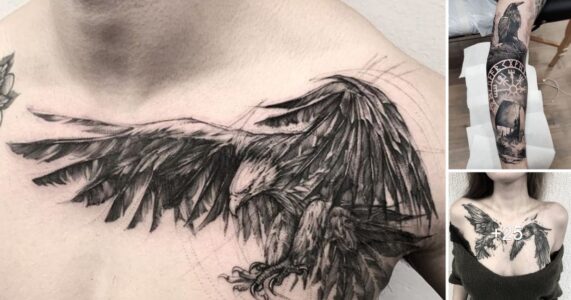 Lee más sobre el artículo 40 Ideas de Tatuajes de Cuervos y significados