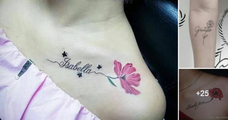 Lee más sobre el artículo Ideas de Tatuajes de Flores y Nombres