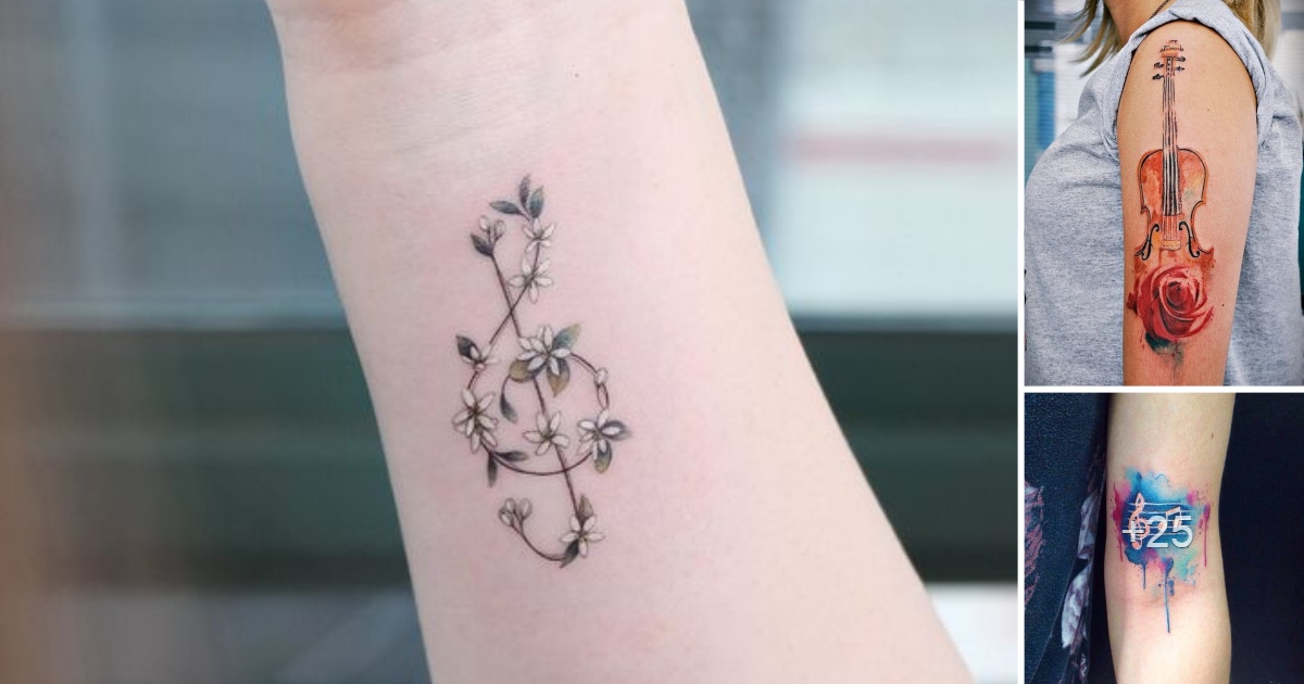 En este momento estás viendo 24 Ideas de Tatuajes de Notas Musicales