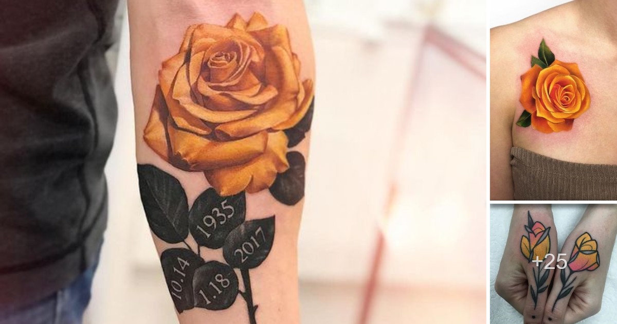 En este momento estás viendo 45 Ideas geniales de tatuajes de rosas amarillas