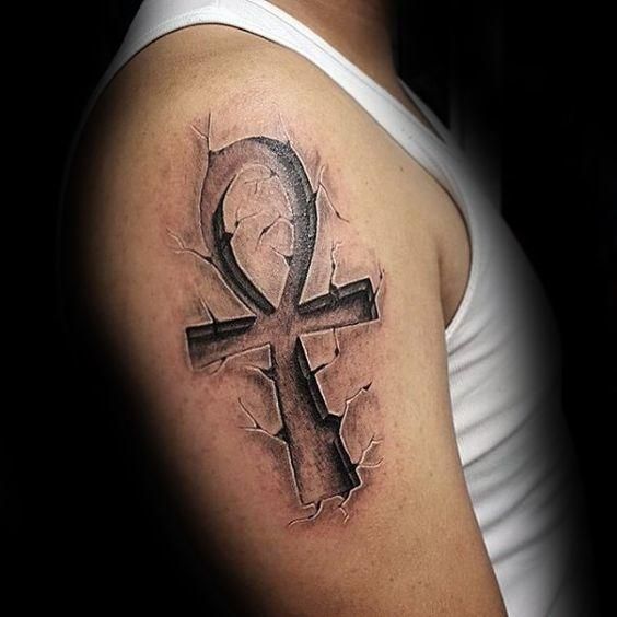 tatuajres cruz egipcia ankh 2 Los 23 Mejores Diseños de Tatuajes de ANKH La Cruz Egipcia